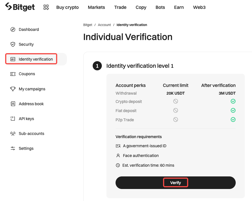 Why Choose a Verified Bitget Account? 